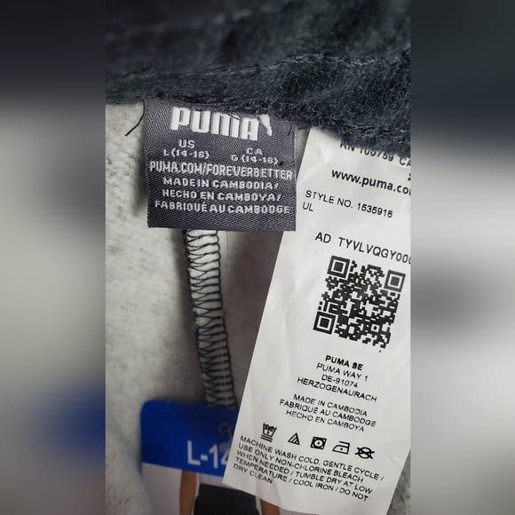 PUMA Youth Girls Jogger  BLACK Ize 14/16‎ - Picture 11 of 12